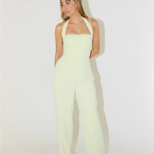 NWT Odd Muse Lime Cream Halter and Pant Set